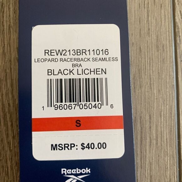 Reebok woman’s leopard racer back seamless bra - Picture 4 of 4